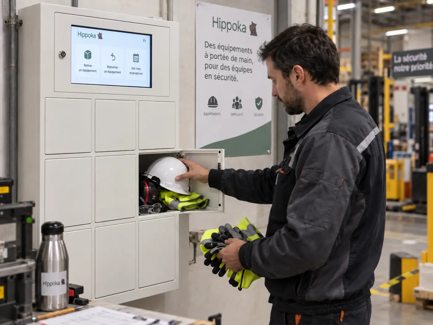 Interface HIPPOKA de gestion des casiers, objets et réservations