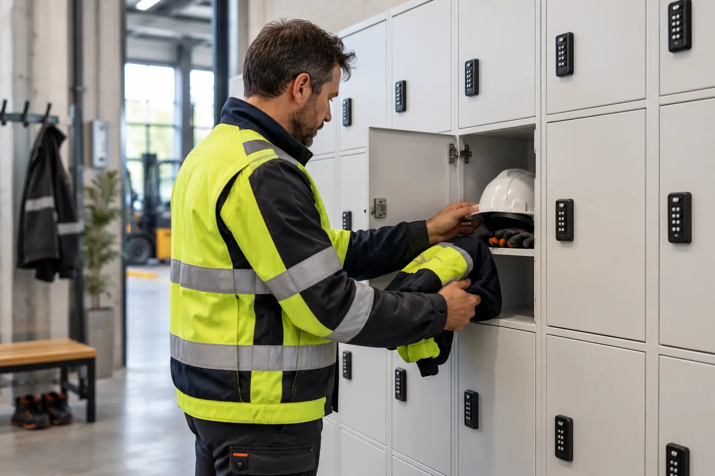 Casier connecté industriel pour la mise à disposition d'équipements de protection et de matériel