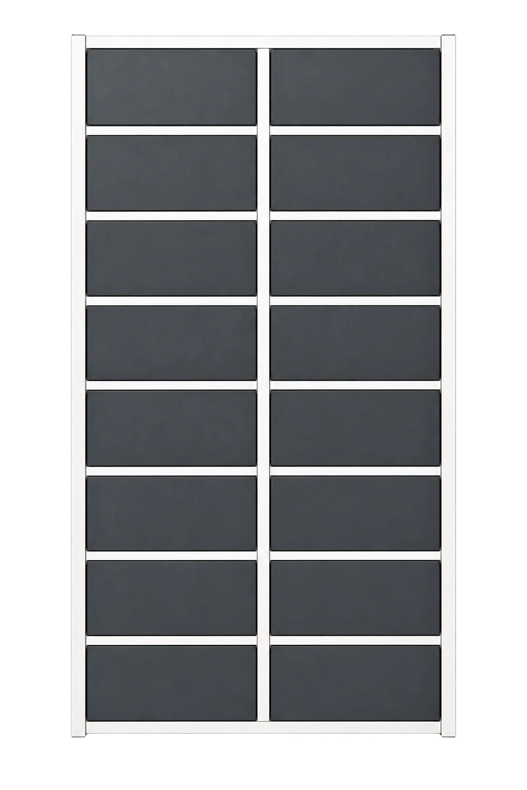 Module anthracite 16 casiers horizontaux HippoKa