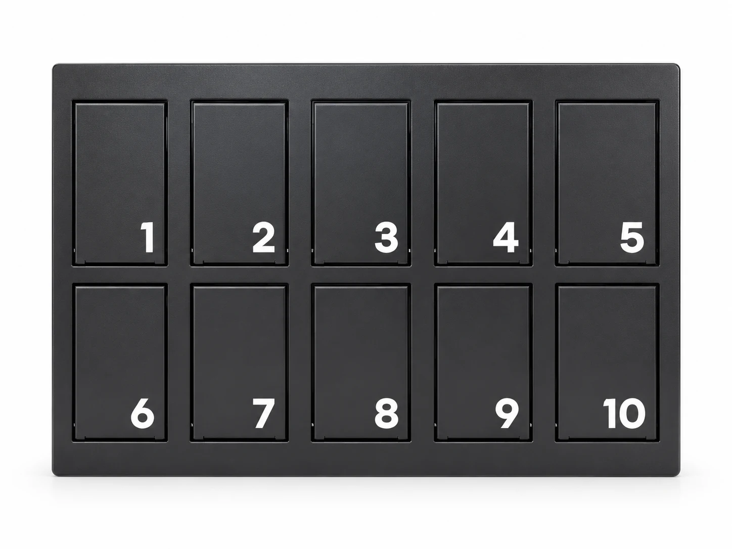 Module noir 10 casiers verticaux HippoKa